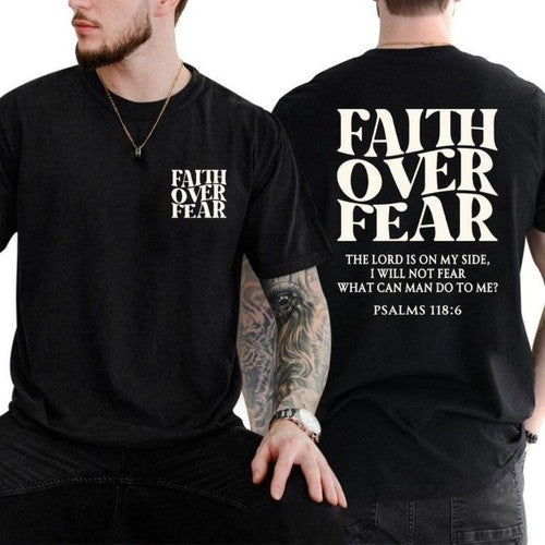 Faith over Fear Tee Shirt, Christian T-Shirts, Jesus Shirt